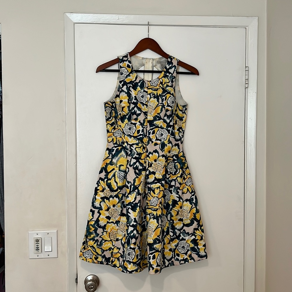 Blue and yellow flower dress